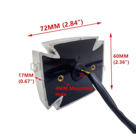 Стоп сигнал для мотоцикла Готический Крест, хром (фото 7, фотография 7)