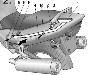 Крепление центрального кофра CRAZY IRON HONDA CBR1100XX (фото 3, фотография 3)