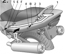 Последние комплекты Крепление центрального кофра HONDA CBR1100XX CRAZY IRON