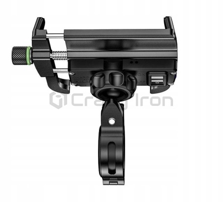 Держатель для телефона на руль мотоцикла с зарядным устройством USB 3 QC (фото 2, фотография 2)