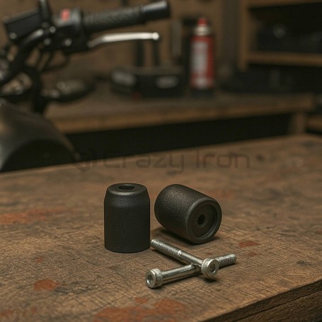 Грузики руля SUZUKI, 480 грамм, стальные, болт М6, черные CRAZY IRON (фото 2, фотография 2)