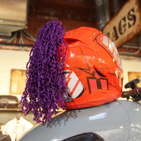 Пони-косичка на мотошлем CRAZY IRON фиолетовая (фото 1, фотография 1)