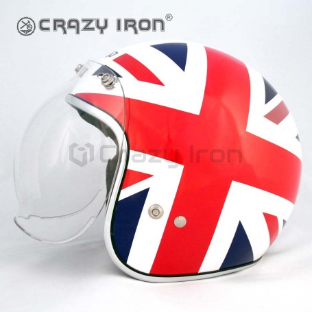 Мотошлем открытый ALLTOP AP-75 BRITAIN, бело-сине-красный (фото 5, фотография 5)