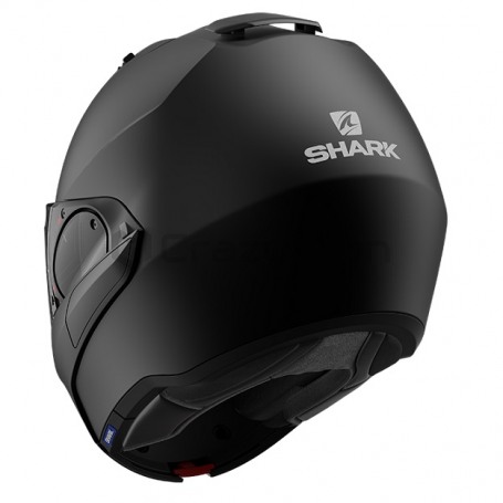 Мотошлем трансформер SHARK EVO ES BLANK MAT Black, черный (фото 2, фотография 2)