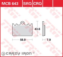Тормозные колодки для мотоцикла TRW LUCAS MCB643