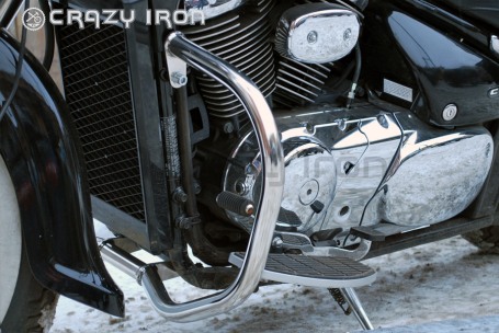 Чопперные дуги SUZUKI VL800 / VZ800 (C50, C50T, M50, C800, M800) CRAZY IRON полированная нержавейка (фото 6, фотография 6)