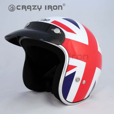 Мотошлем открытый ALLTOP AP-75 BRITAIN, бело-сине-красный (фото 4, фотография 4)