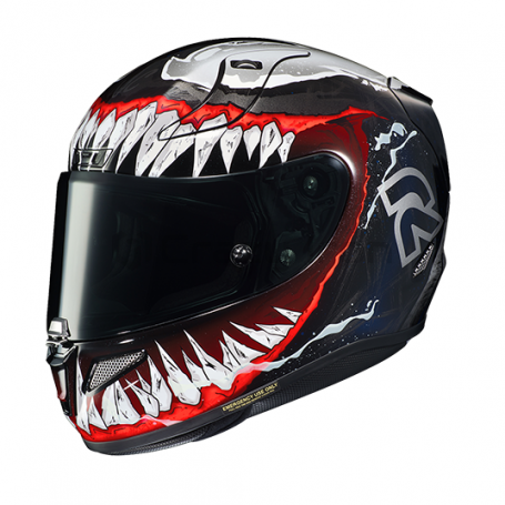 Мотошлем интеграл HJC RPHA 11 MARVEL VENOM 2, бело-сине-красный (фото 1, фотография 1)