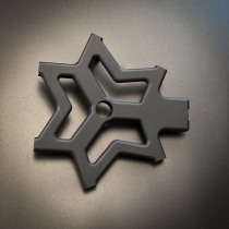 Кронштейн хендбрейка KAWASAKI ZX-6R `03-`04 для диска диаметром 280 мм, черный анод CRAZY IRON