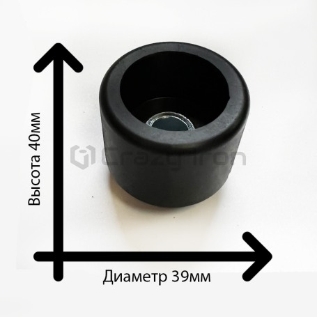 Слайдер на дуги мотоцикла 40/10 CRAZY IRON, черный (1 штука) (фото 4, фотография 4)