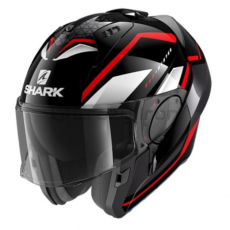 Мотошлем трансформер SHARK EVO ES YARI, черно-красный (фото 4, фотография 4)