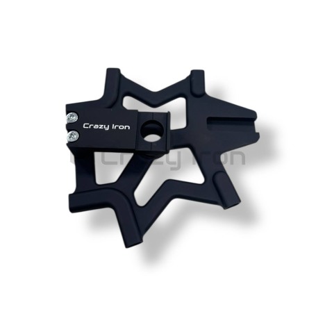 Кронштейн хендбрейка KAWASAKI ZX-6R `05 -`21 для диска диаметром 280 мм, черный анод CRAZY IRON (фото 3, фотография 3)