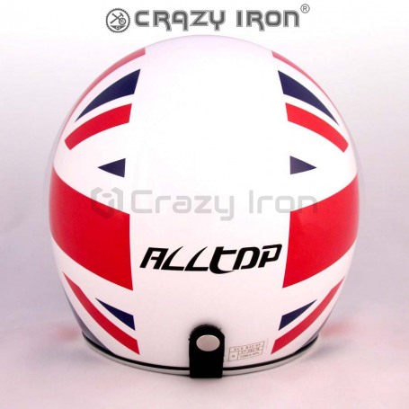 Мотошлем открытый ALLTOP AP-75 BRITAIN, бело-сине-красный (фото 2, фотография 2)