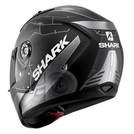 Мотошлем интеграл SHARK RIDILL 1.2 MECCA MAT Grey, черно-серый (фото 2, фотография 2)