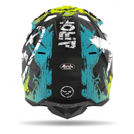 Мотошлем кроссовый AIROH WRAAP SMILE, черно-желтый матовый (фото 3, фотография 3)