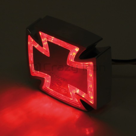 Стоп сигнал для мотоцикла Готический Крест, хром (фото 5, фотография 5)