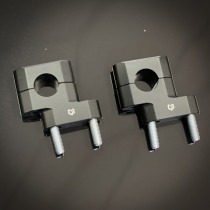 Стойки руля для мотоцикла 22мм CRAZY IRON со смещением, высота 38мм, черные