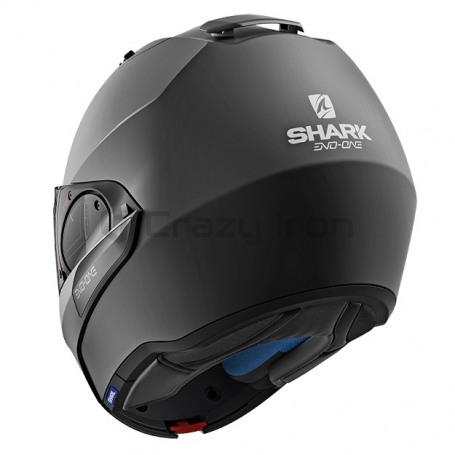 Мотошлем трансформер SHARK EVO-ONE 2 BLANK Black Mat, черный матовый (фото 3, фотография 3)