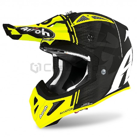 Мотошлем кроссовый  AVIATOR ACE, черно-желтый (фото 1, фотография 1)