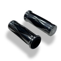 Рукоятки грипсы для чоппера 22мм, металл, хром, резина,  DIAMOND