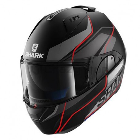 Мотошлем трансформер SHARK EVO-ONE 2 KRONO Mat, черно-красный (фото 1, фотография 1)