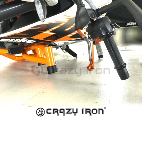 Клетка на мотоцикл KTM Duke 125, Duke 390 до `16, Duke 200 `12-`14 CRAZY IRON серии PRO оранж глянец (фото 4, фотография 4)