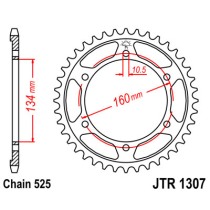 Звезда ведомая (задняя) JTR1307.44 цепь 525 зубьев 44
