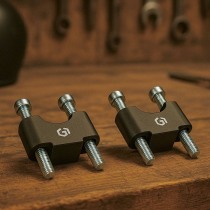 Проставки стоек руля мотоцикла 22мм, высота 25мм CRAZY IRON, черный