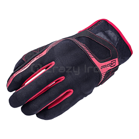 Мотоперчатки FIVE RS3, черно-красные, короткие, текстиль (фото 1, фотография 1)