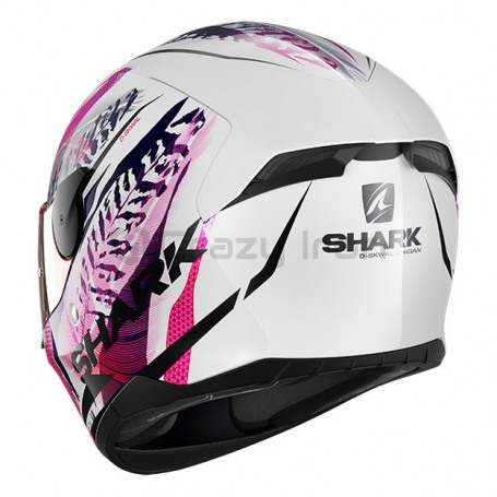 Мотошлем интеграл SHARK D-SKWAL 2 SHIGAN, бело-розовый (фото 2, фотография 2)