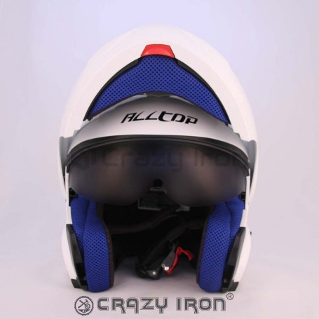 Мотошлем модуляр УЦЕНКА ALLTOP X-TOUR White, дефект сборки (фото 2, фотография 2)