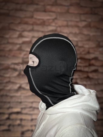 Подшлемник балаклава HYPERLOOK EVI, ветрозащита шеи, белая строчка (фото 2, фотография 2)