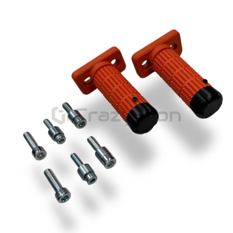 Пеги в ось заднего колеса KTM DUKE 125, Duke 200, Duke 250, Duke 390 CRAZY IRON ОРАНЖЕВЫЕ (фото 2, фотография 2)