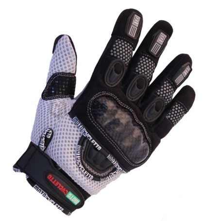 Мотоперчатки MOTOCYCLETTO NETTO белый, текстиль, тачскрин (фото 1, фотография 1)