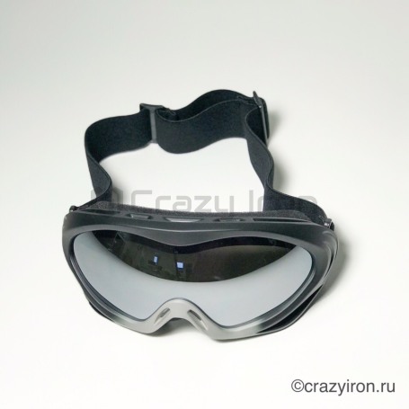 Очки зимние 4BIKE RACING GOGGLE SOLAR 608 Black, двойная линза (фото 1, фотография 1)