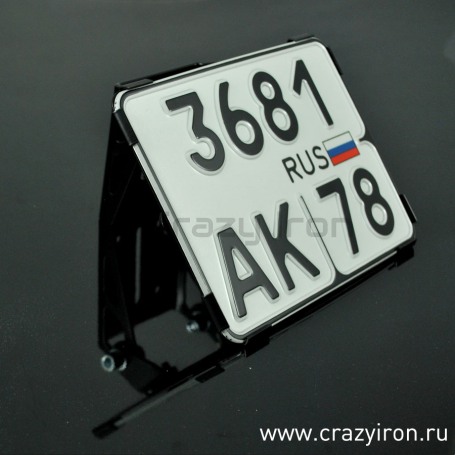 Рамка для номера мотоцикла  190х145, метал (фото 5, фотография 5)