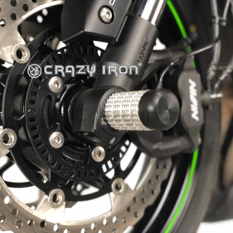 Пеги в ось переднего колеса  KAWASAKI ZX-6R `09- CRAZY IRON (фото 1, фотография 1)