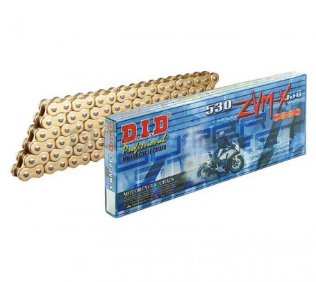 Цепь для мотоцикла DID 530ZVMX G&G усиленная, золото (фото 1, фотография 1)