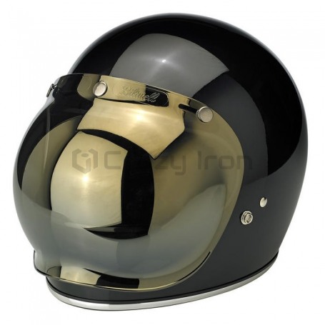 Визор (стекло для шлема) BILTWELL BUBBLE ANTIFOG золотой, 3 кнопки (фото 2, фотография 2)