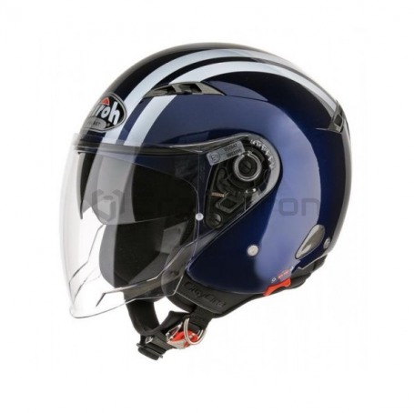 Мотошлем открытый AIROH CITY ONE Flash Blue, синий (фото 1, фотография 1)