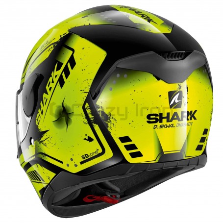 Мотошлем интеграл SHARK D-SKWAL DHARKOV, черно-желтый (фото 2, фотография 2)