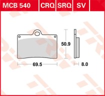 Тормозные колодки для мотоцикла TRW LUCAS MCB540