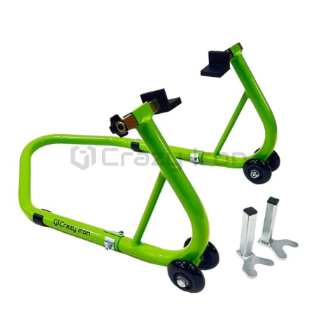 Подставка мотоподкат задний PRO CRAZY IRON GREEN (фото 1, фотография 1)