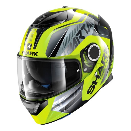 Мотошлем интеграл SHARK SPARTAN KARKEN H.V., черно-желтый (фото 1, фотография 1)