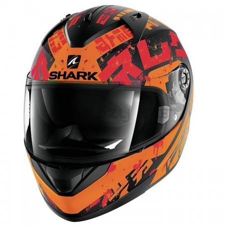 Мотошлем интеграл SHARK RIDILL KENGAL Mat, черно-оранжевый, матовый (фото 1, фотография 1)