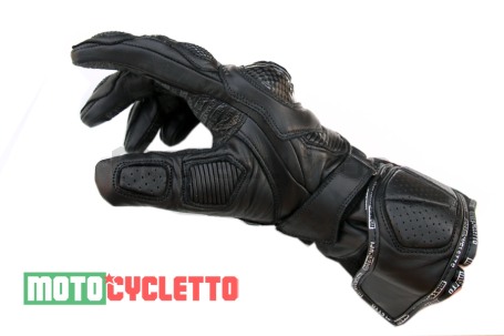 Мотоперчатки MOTOCYCLETTO CROCETTA длинные, кожа, тачскрин (фото 3, фотография 3)