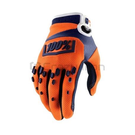 Мотоперчатки 100PERCENT кроссовые  AIRMATIC, оранжевые (фото 1, фотография 1)