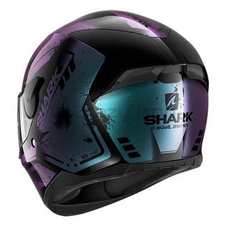Мотошлем интеграл SHARK D-SKWAL 2 DHARKOV, фиолетовый хамелеон (фото 2, фотография 2)