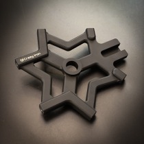 Кронштейн хендбрейка KAWASAKI ZX-6R `03-`04 для диска диаметром 280 мм, черный анод CRAZY IRON