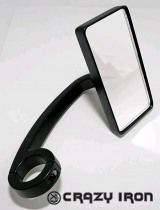 Зеркало для мотоцикла PW с креплением на руль STRIKE BLACK, универсальное